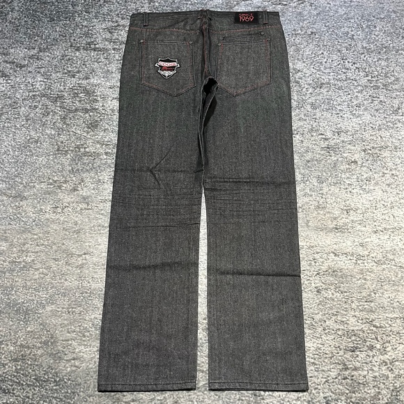 Vintage Y2K Coogi Jeans Mens 38x34 Black Embroidered Hip-Hop Skater Style Denim - Picture 1 of 13